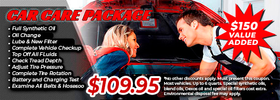 Car Care Package Special - Full Synthetic Oil